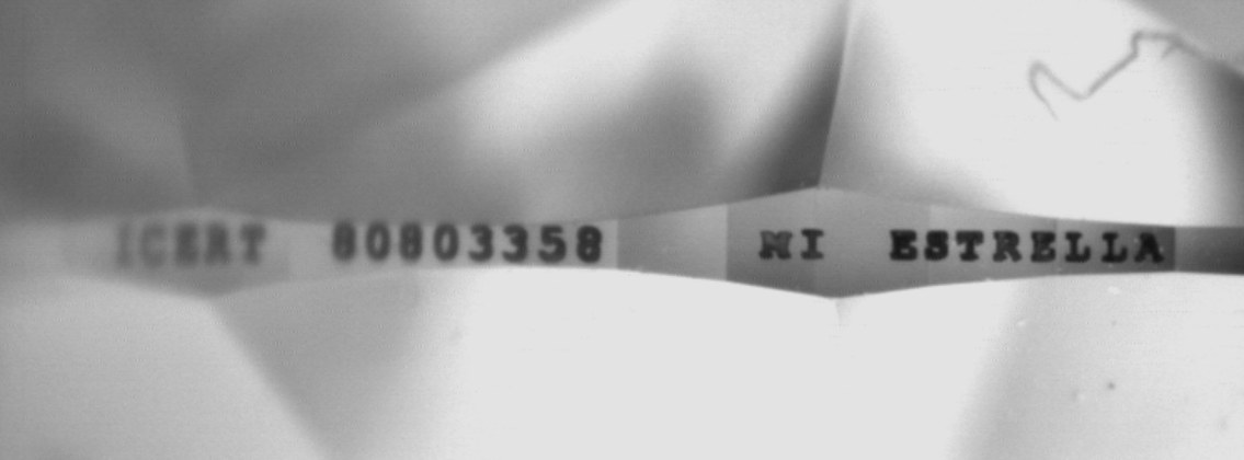 Grabado real: número ICERT y la frase MI ESTRELLA