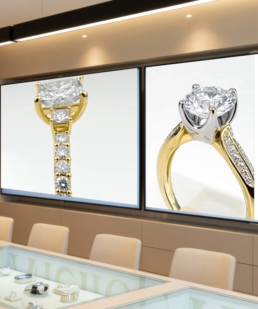 Estudio Anello: los anillos se muestran en pantallas gigantes