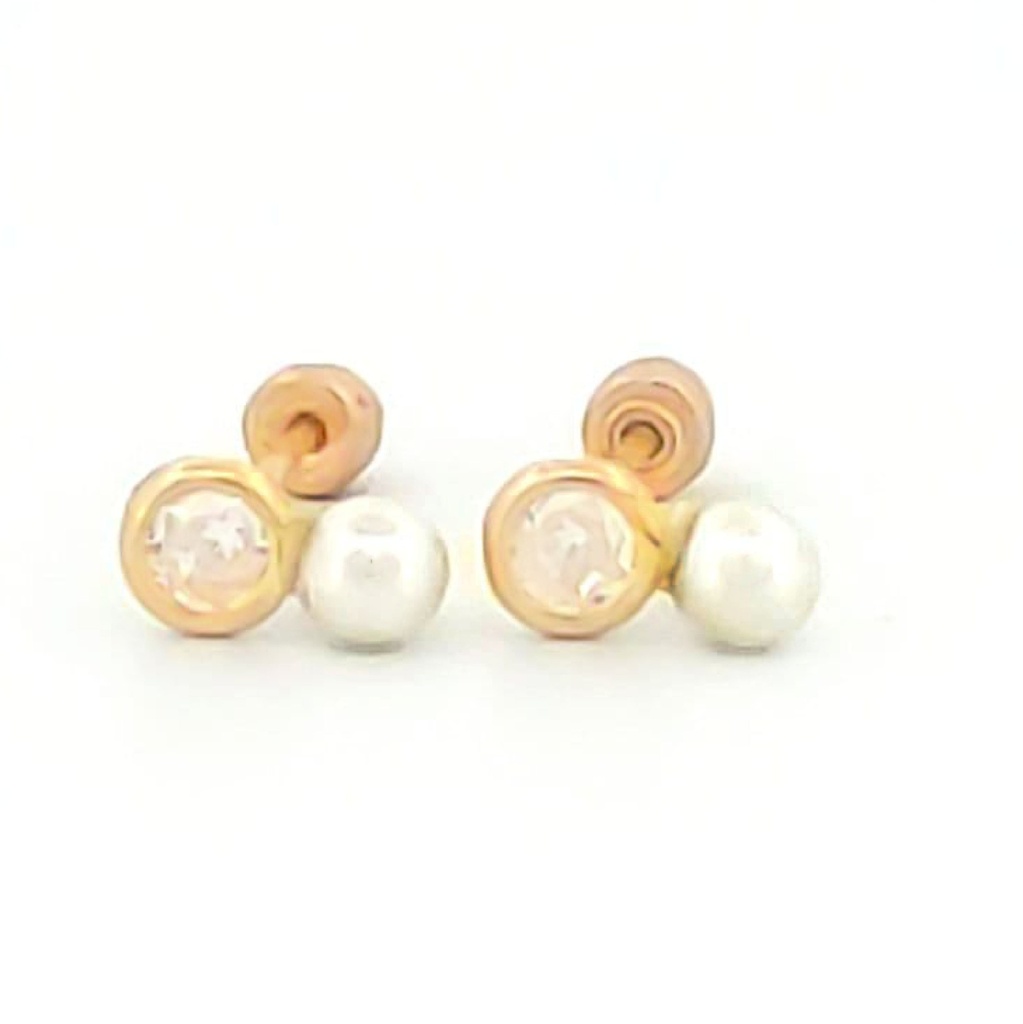 [353438] BROQUEL BISEL C/PERLA 10K