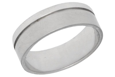ARGOLLA BCA MATE CON UN FILO BRILLANTE (Oro amarillo 18kt, 4mm, 4.0)