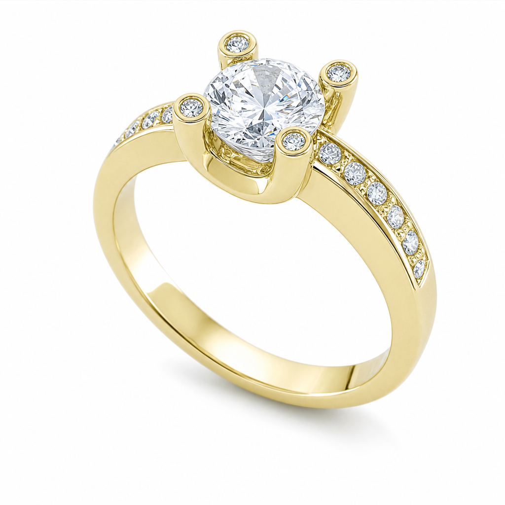 MONTADURA 373300 (Oro amarillo 18kt, 3.0, Zirconia)
