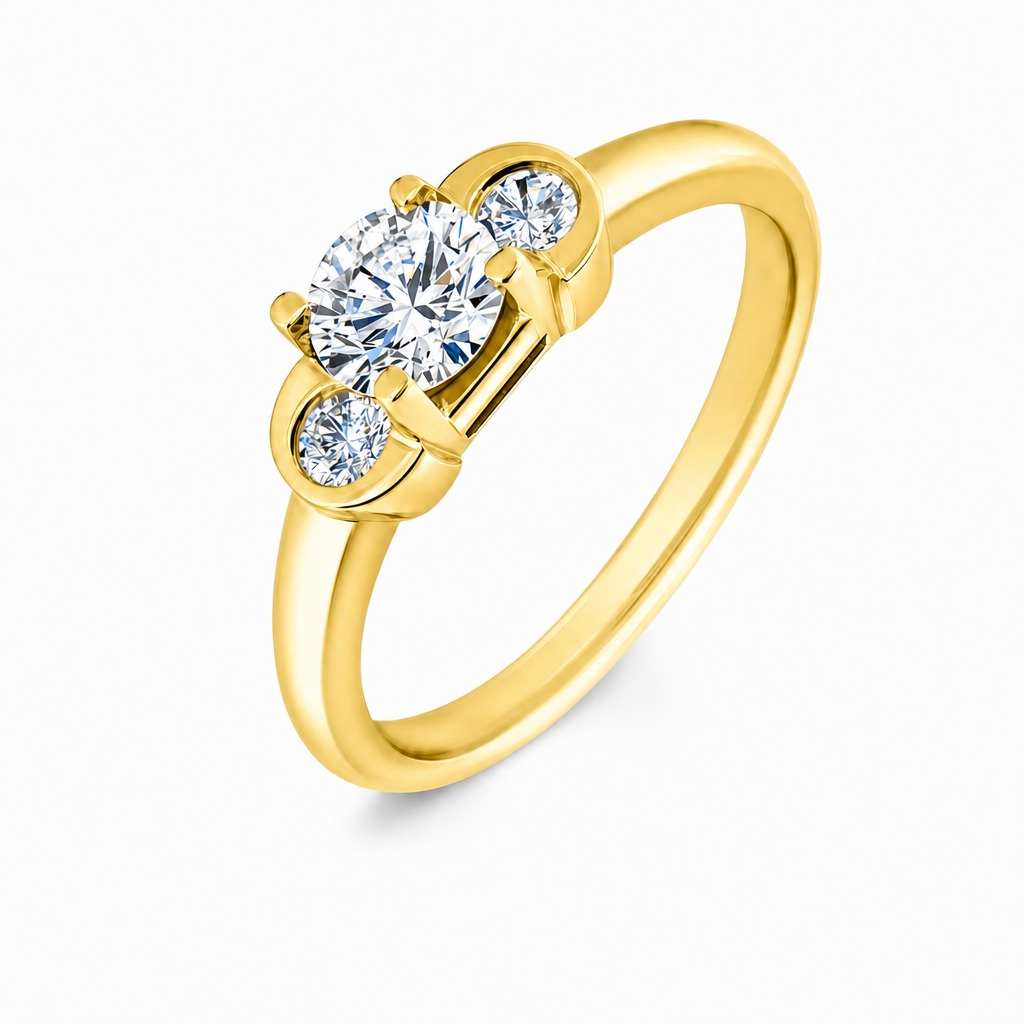 Rímini · Tres piedras con lazo · Oro amarillo