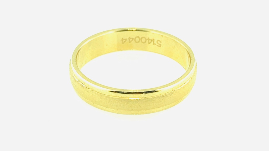 [372301/BCO10/4/4.0] ARGOLLA GRABADO ARENA 4MM (Oro blanco 10kt, 4mm, 4.0)